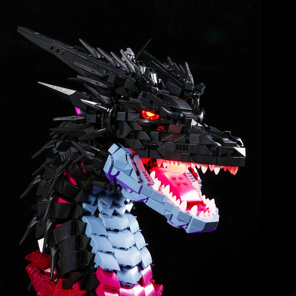 Close-up of the Shadow Dragon head and open jaws