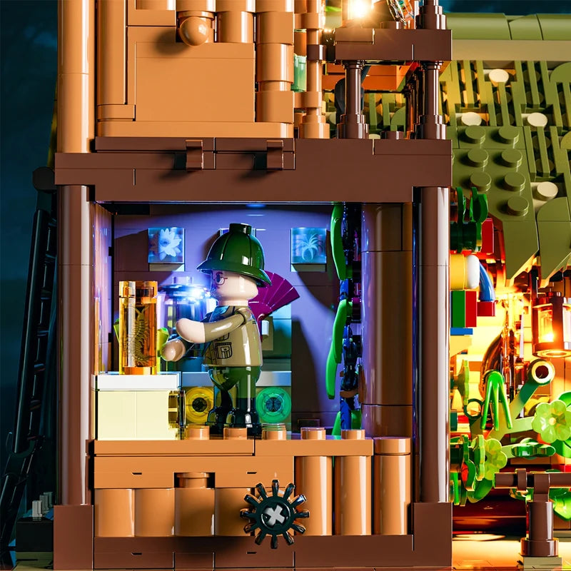 LUMIBRICKS Misty Forest Cabin – LED Modular Building Set