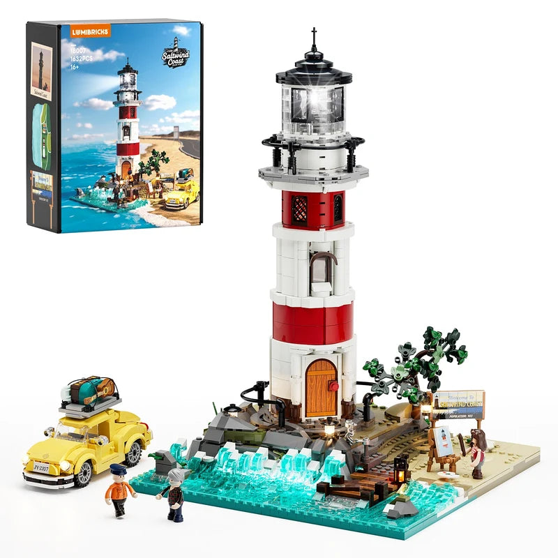 LumiBricks Sunrise Lighthouse – 1,632 Piece Light-Up Building Set