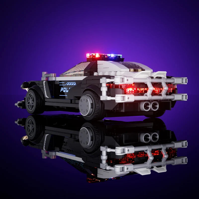 LumiBricks Police Patrol Car – 372 Piece Light-Up Building Set