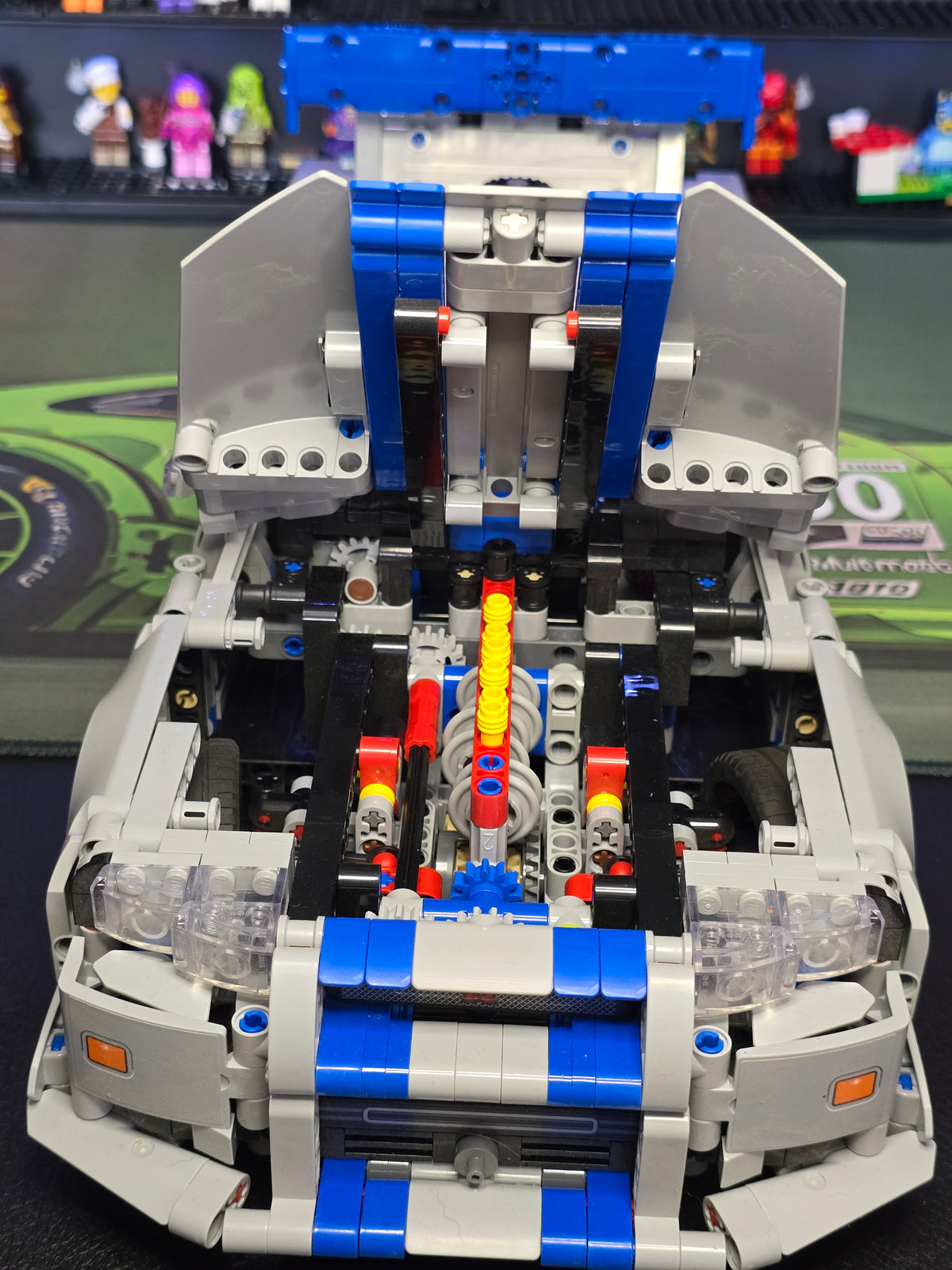 Open bodywork detail on the LEGO Nissan Skyline GT-R R34