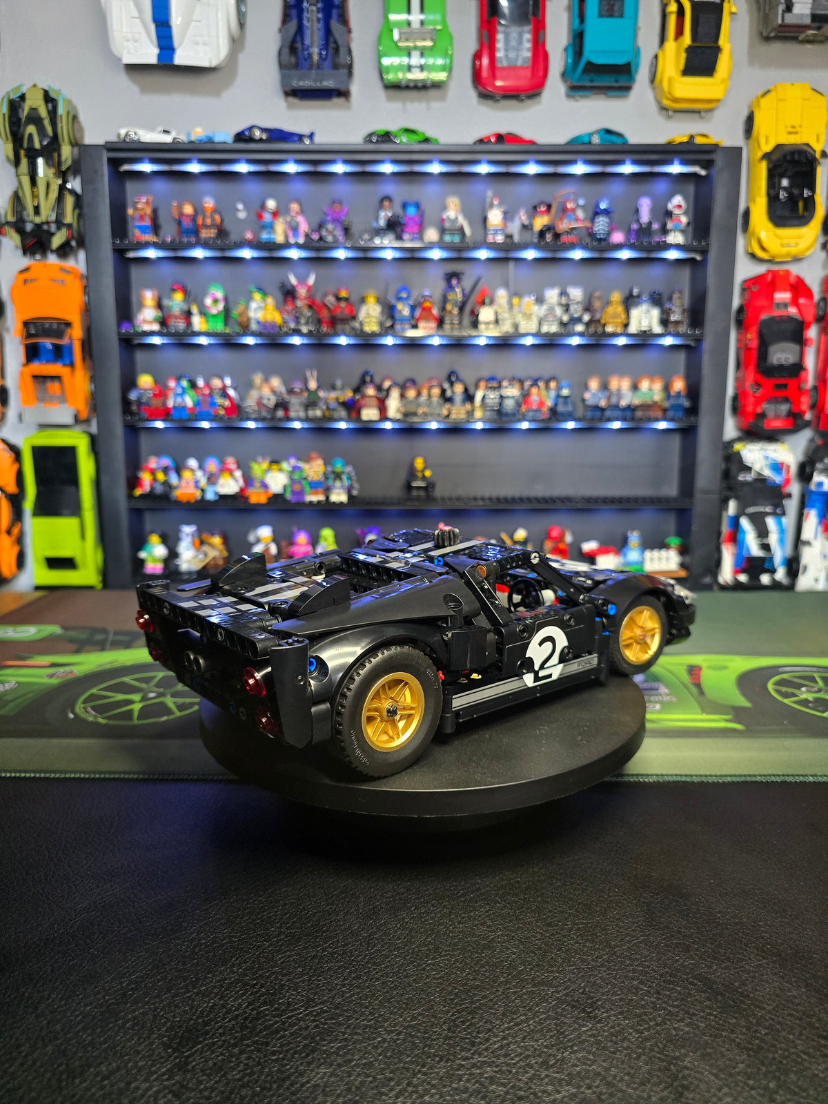 Front three-quarter view of the Ford GT40 MKII on display