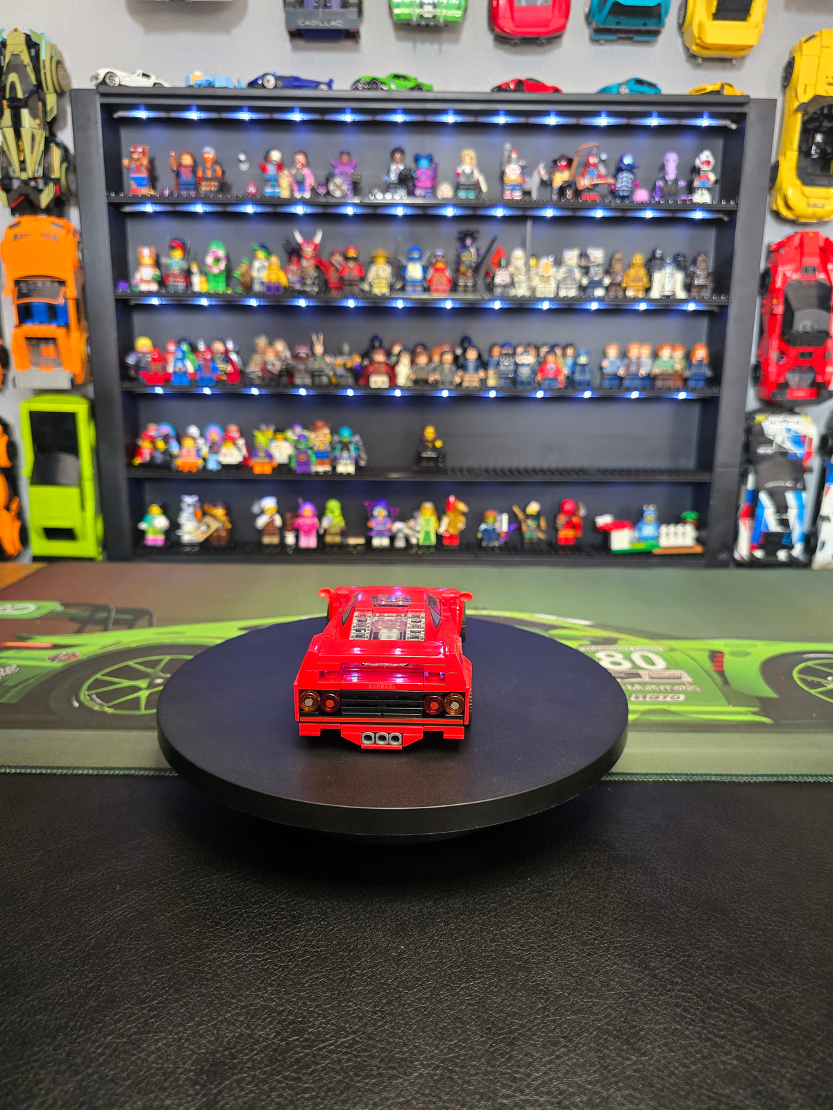 Rear view of the LEGO Ferrari F40
