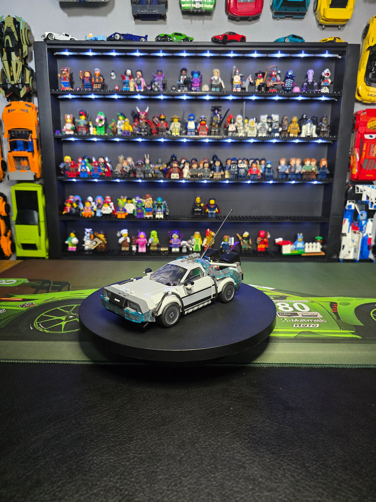Front three-quarter view of the LEGO Time Machine