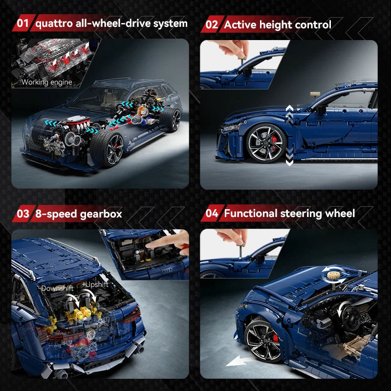 Audi RS6 Avant active suspension and opening features