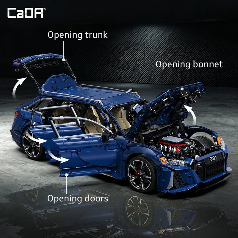 CaDA Audi RS6 with bonnet, doors and tailgate open