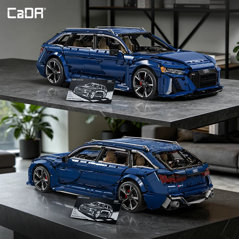 CaDA Audi RS6 Avant displayed on a cabinet