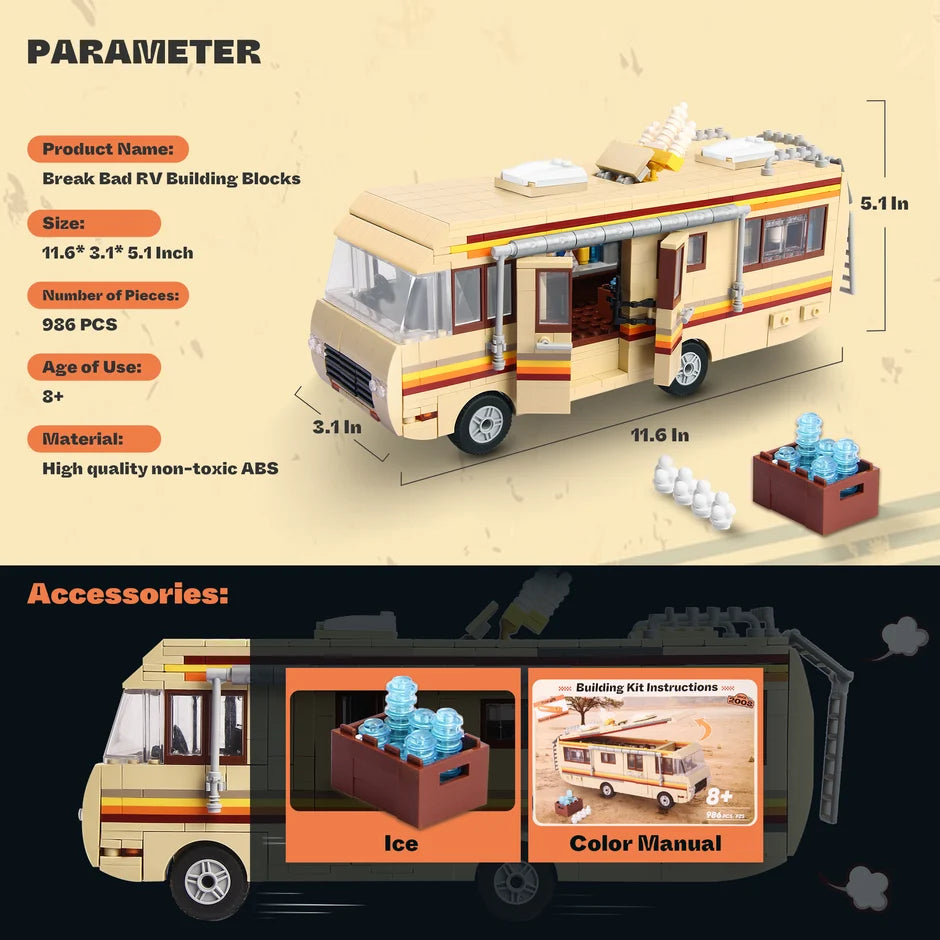 Yellow Bus RV dimensions and included accessories