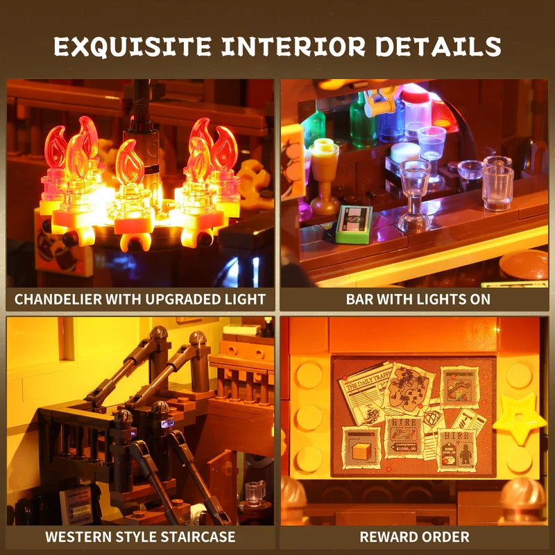 LUMIBRICKS Western Saloon – Lighted Building Set