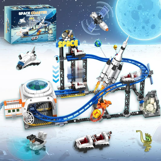 Tokmoc Space Roller Coaster with space station, track and product box