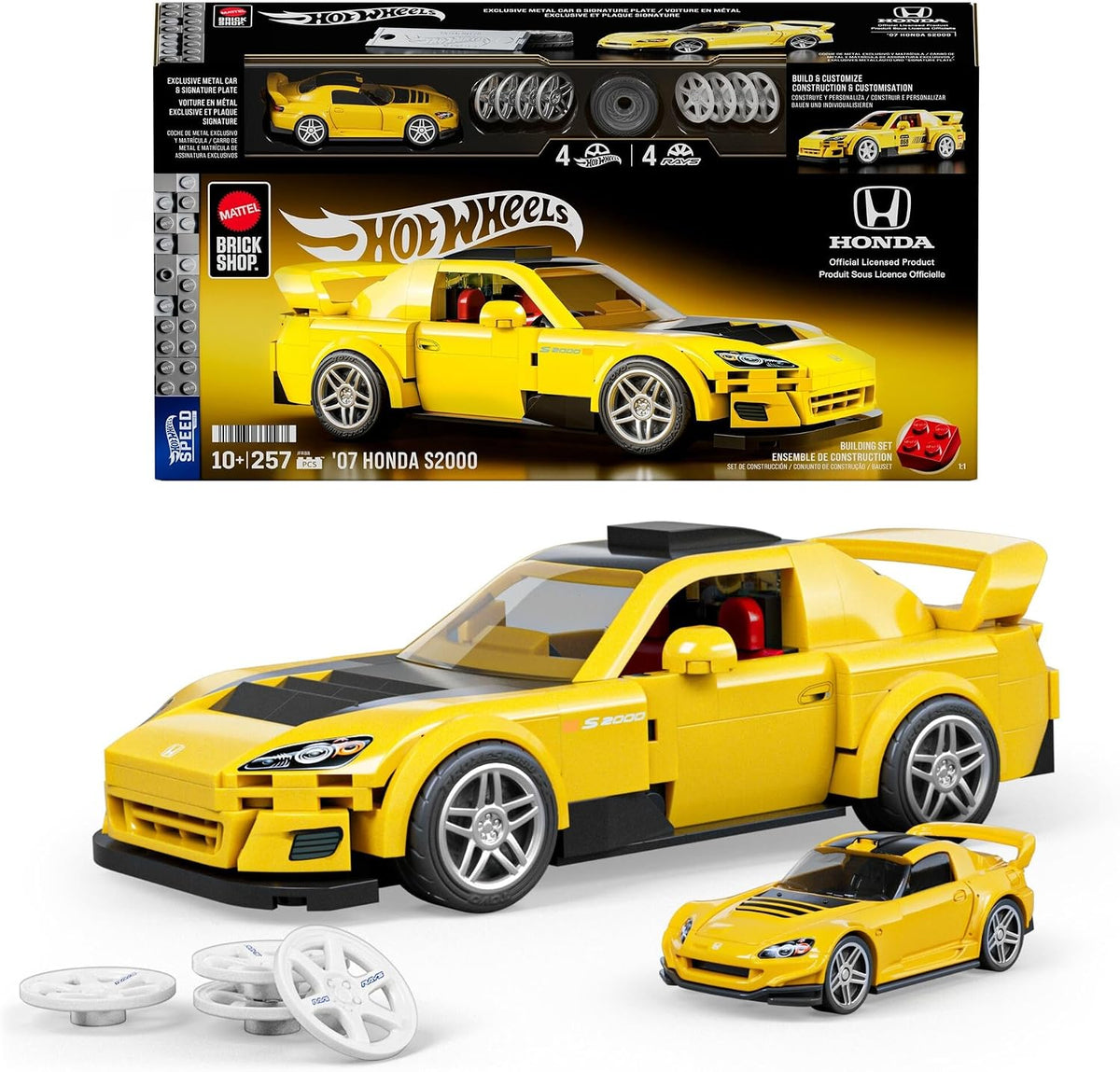 Mattel Brick Shop Hot Wheels Honda S2000 with box and die-cast car
