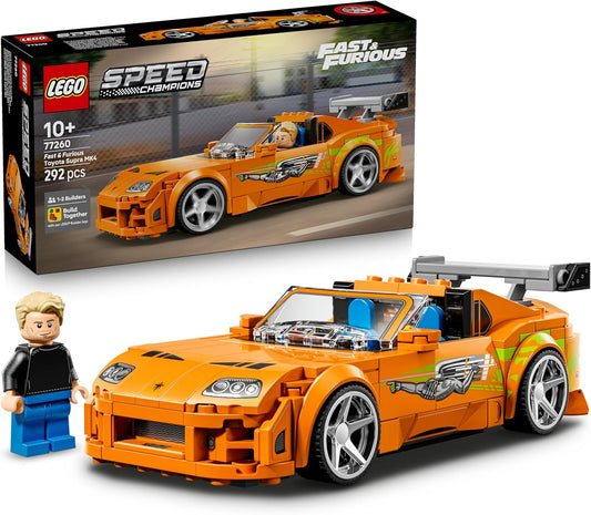 LEGO Speed Champions Toyota Supra MK4 with box and driver figure