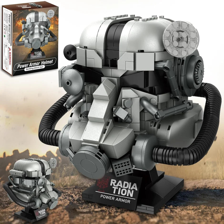 Radiation Helmet building set with display bust and product box