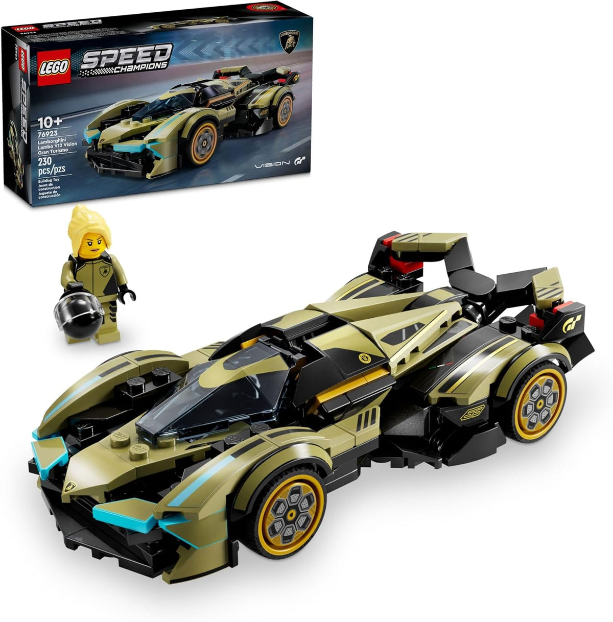 LEGO Speed Champions Lamborghini V12 Vision GT with box and driver figure