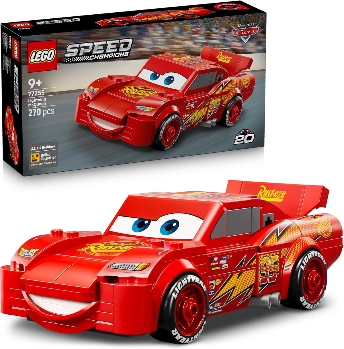 LEGO Speed Champions Lightning McQueen with product box