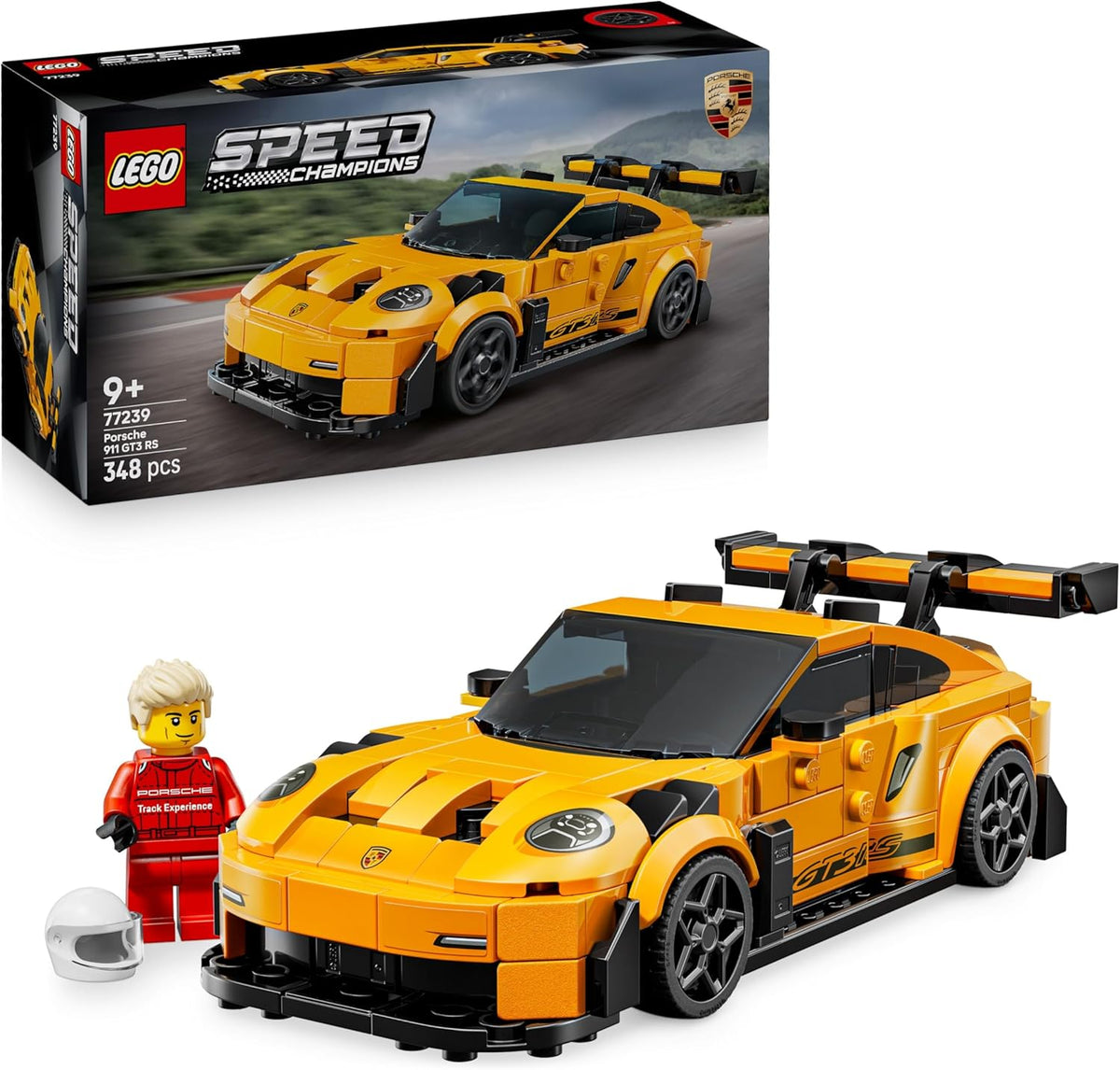 LEGO Speed Champions Porsche 911 GT3 RS with box and driver figure