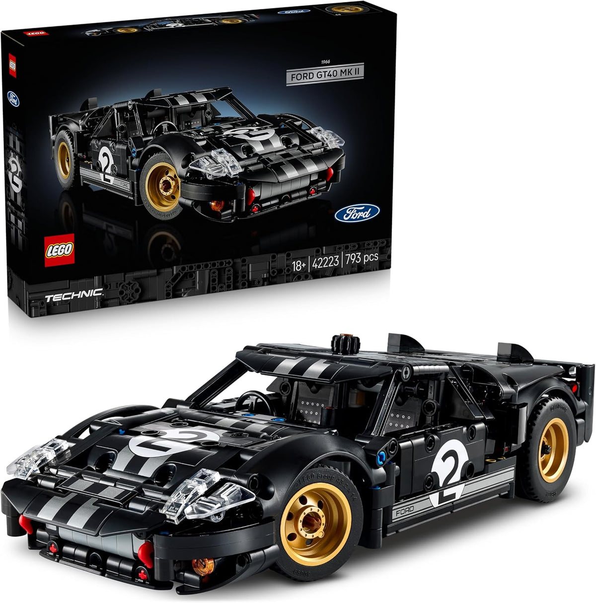 LEGO Technic 1966 Ford GT40 MKII with product box