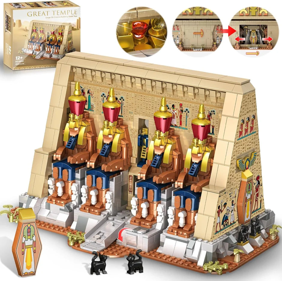Tokmoc Egyptian Architecture temple with figures and product box