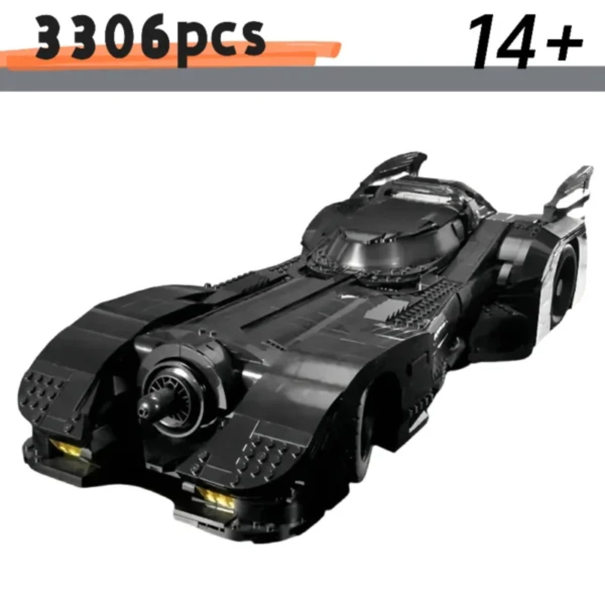BrickVivid 1989 Batmobile-style 3,306-piece building set