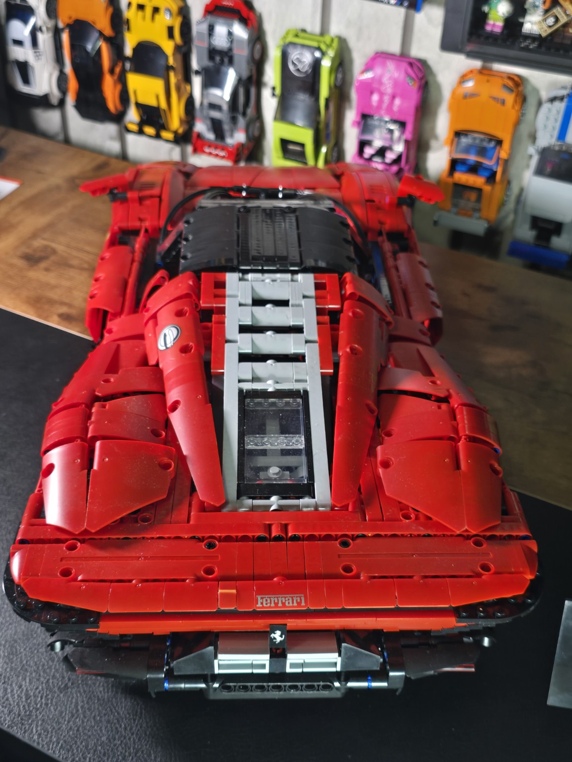 BrickVivid Ferrari Daytona SP3 1:8 scale finished build rear and engine cover detail
