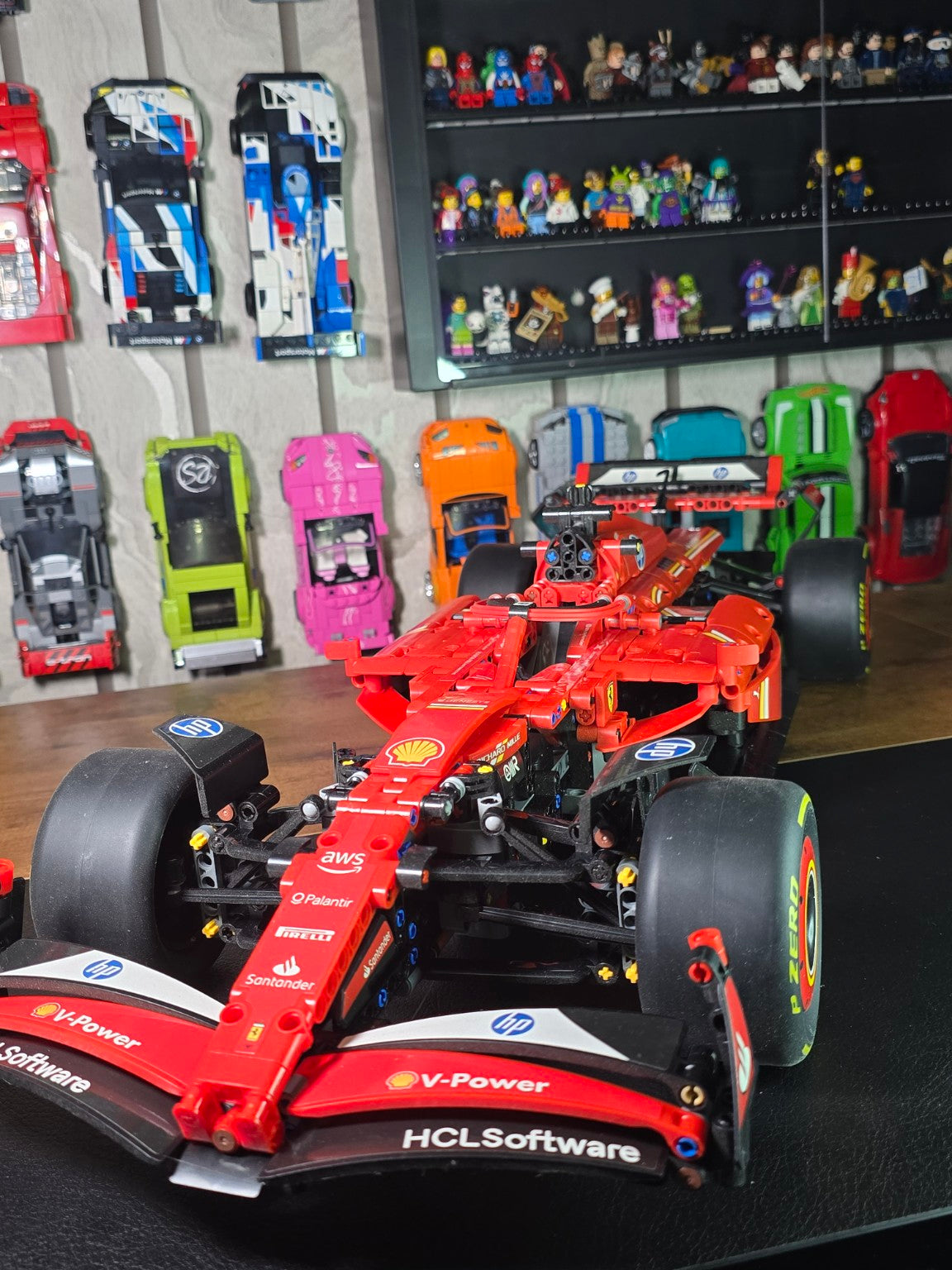 BrickVivid Ferrari F1 1:8 finished build front three-quarter view