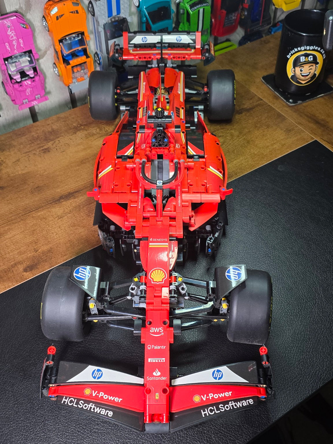 BrickVivid Ferrari F1 1:8 finished build full overhead display