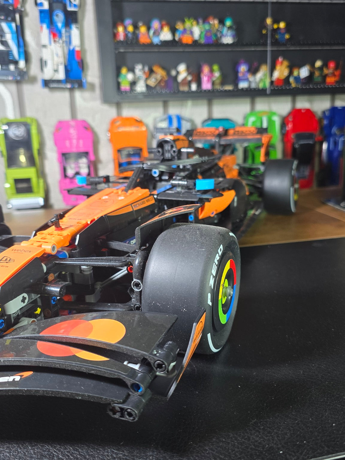 BrickVivid MCL39 F1 1:8 scale side and rear view photographed by Bricks & Giggles