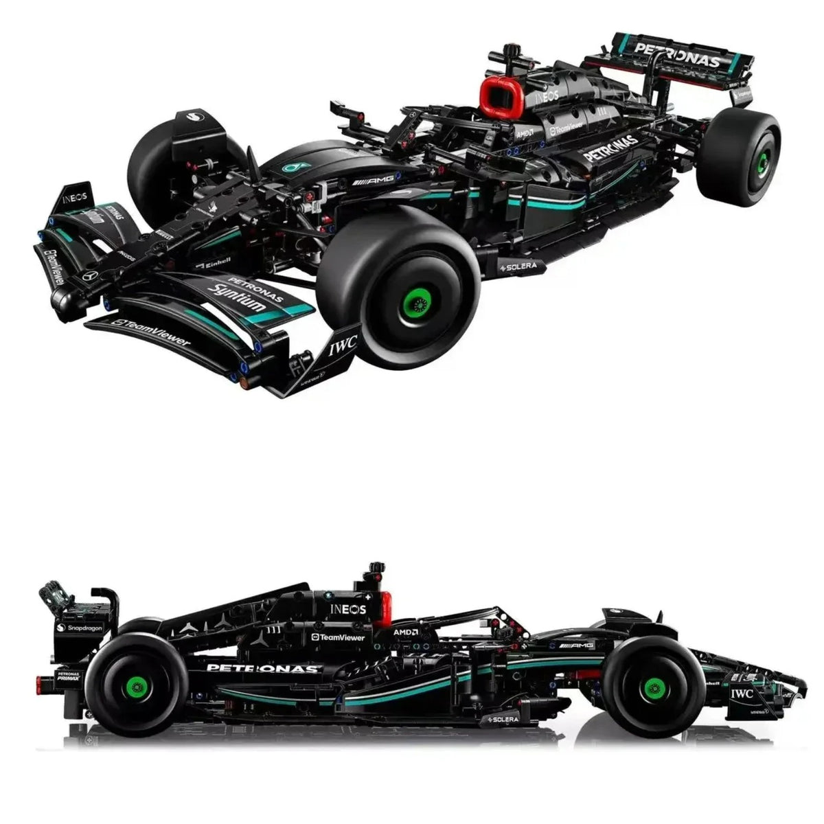 BrickVivid Mercedes F1 1:8 scale black Formula 1 building set