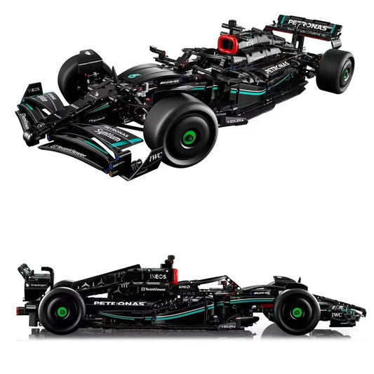BrickVivid Mercedes F1 1:8 scale black Formula 1 building set