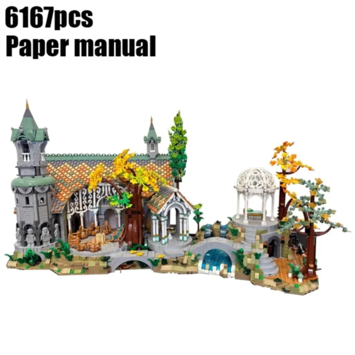 BrickVivid Rivendell-style 6,167-piece building set