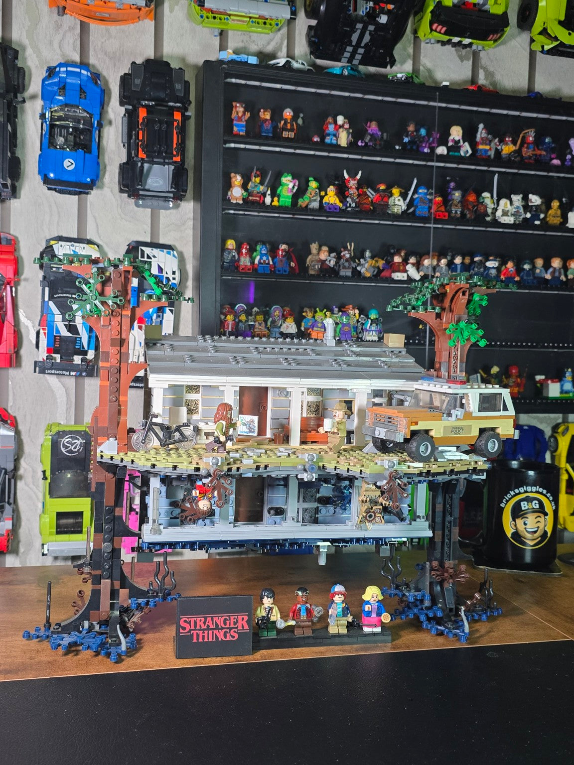 Finished BrickVivid Stranger Things The Upside Down build displayed by Bricks & Giggles