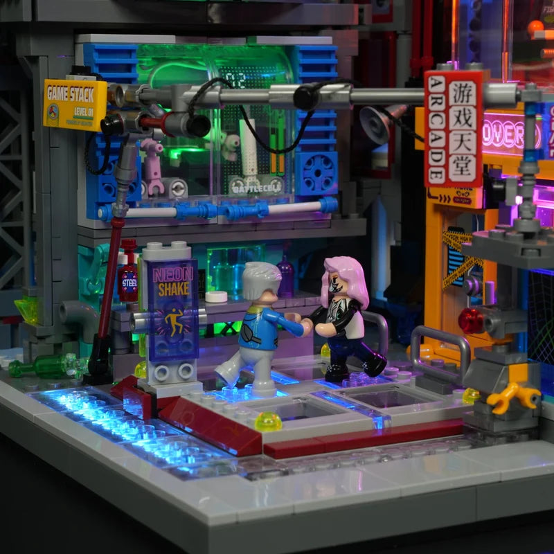 LumiBricks Game Stack – 2,580 Piece Cyberpunk Light-Up Building Set