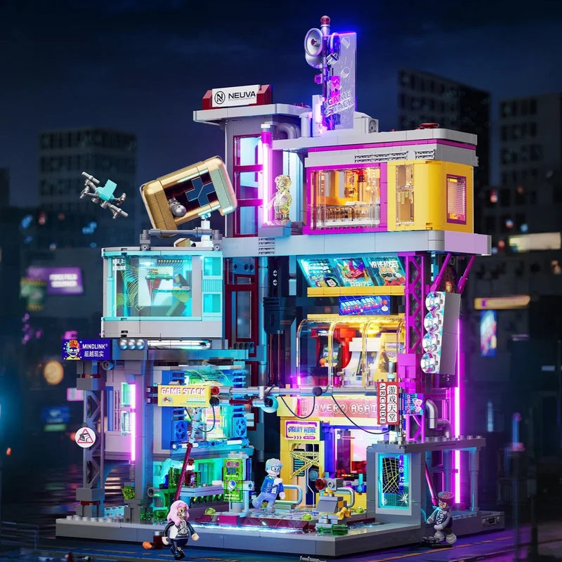 LumiBricks Game Stack – 2,580 Piece Cyberpunk Light-Up Building Set