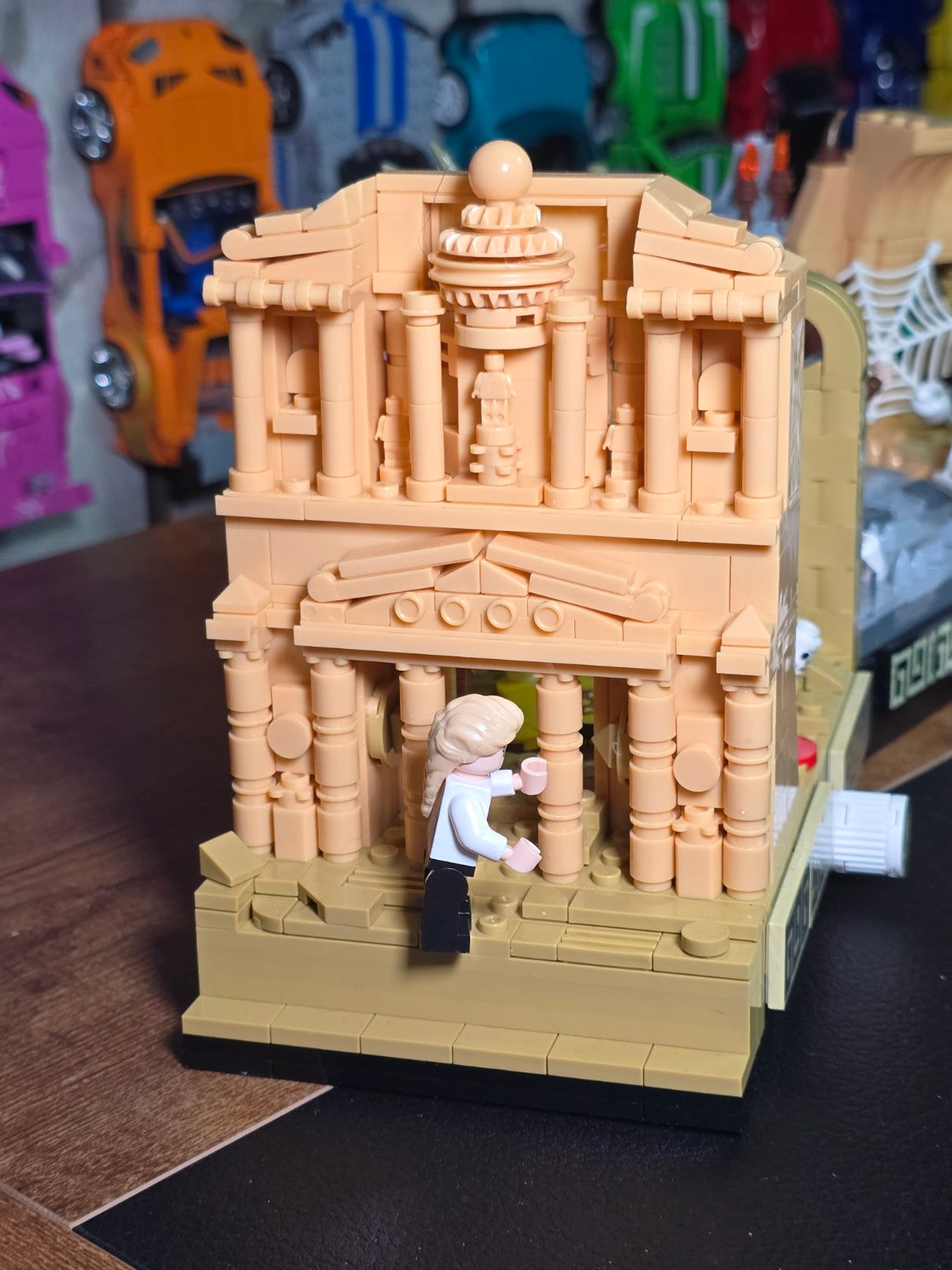 Detailed exterior temple facade on the finished Tokmoc Temple of the Holy Grail build